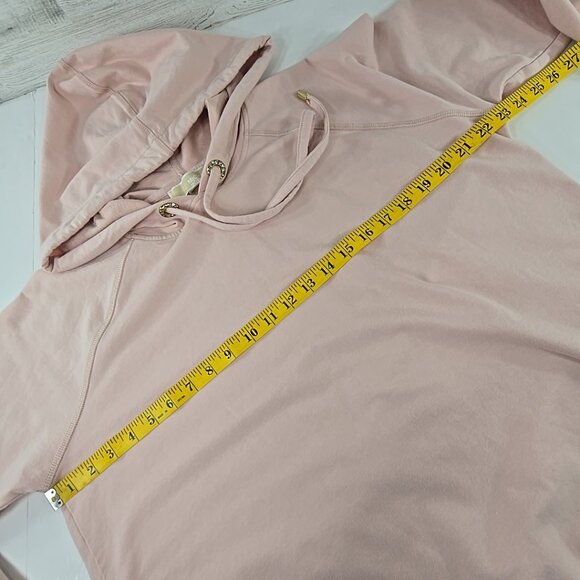 MICHAEL KORS LIGHT PINK PULLOVER HOODIE WITH A GOLD-TONE LOGO WOMENS SIZE XL EUC - Picture 14 of 16
